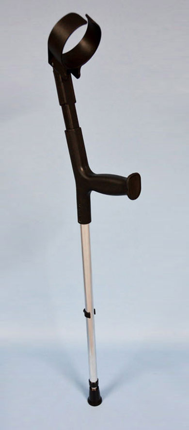 01090 - Articulate crutch extendible in upper and lower part with safety clip.